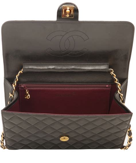 chanel classic flap medium black|vintage chanel single flap.